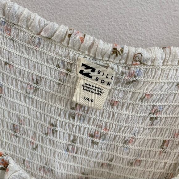 Billabong Love Somebody Cropped Long Sleeve Ballon Top Sz L - Picture 7 of 11